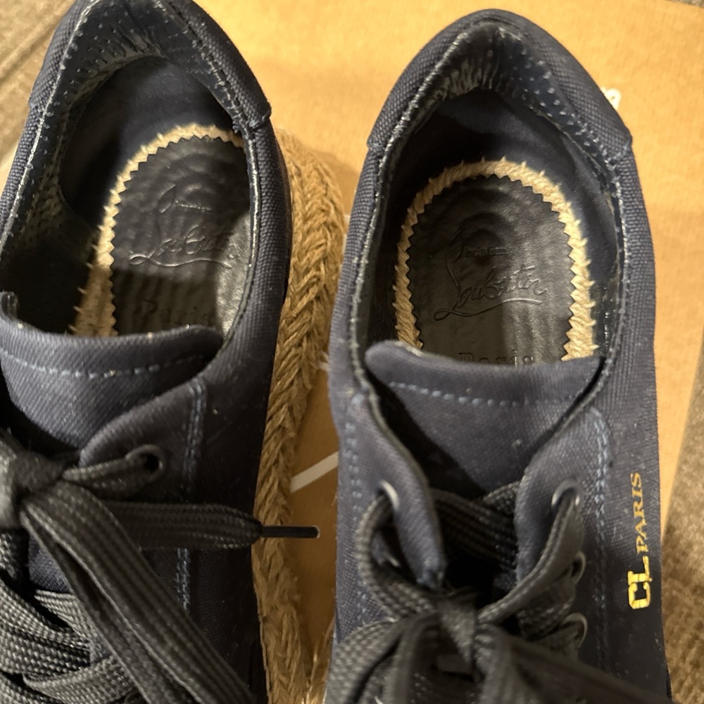Christian Louboutin Dark Blue Espadrille Sneakers - Picture 3 of 8